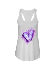 Purple Butterfuly Ladies Flowy Tank thumbnail