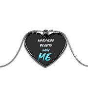 Kindness Begins With Me 1 Metallic Heart Necklace thumbnail
