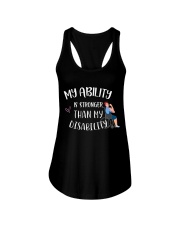 My ability is stronger than my disability Ladies Flowy Tank thumbnail