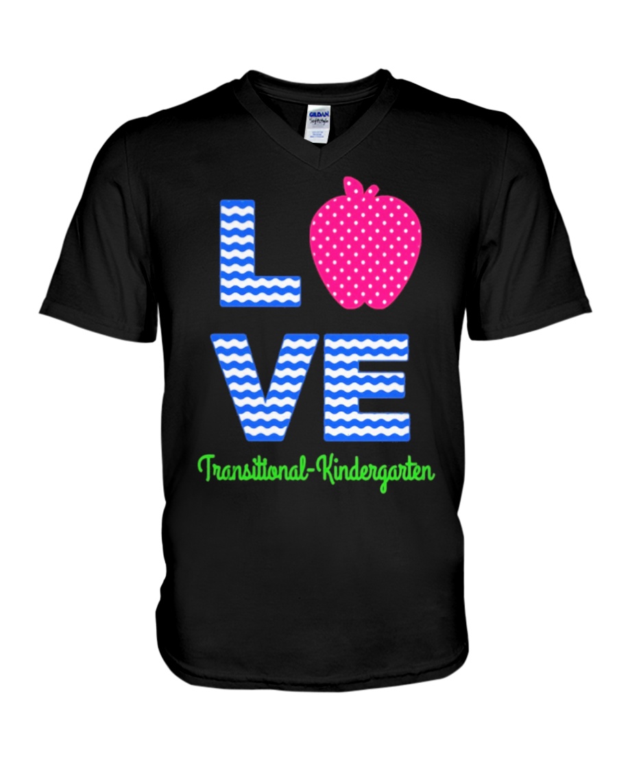 Love Transitional Kindergarten Shirt For Teacher K V-Neck T-Shirt