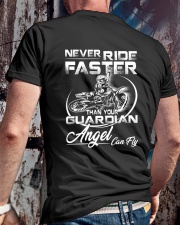 Never Ride Faster Than Your Guardian Angel Can Fly Classic T-Shirt lifestyle-mens-crewneck-back-2