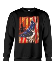 USA Flag Motocross Crewneck Sweatshirt thumbnail
