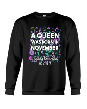 A Queen Was Born In November Crewneck Sweatshirt thumbnail