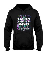 A Queen Was Born In November Hooded Sweatshirt thumbnail