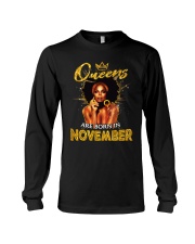 Queens Are Born In November Long Sleeve Tee thumbnail