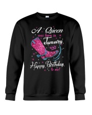 A Queens Was Born In January Crewneck Sweatshirt thumbnail