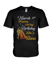 March 30th V-Neck T-Shirt thumbnail