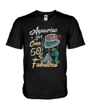 Aquarius Girl Fabulous And Over 50 V-Neck T-Shirt thumbnail