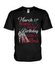 March 13th V-Neck T-Shirt thumbnail