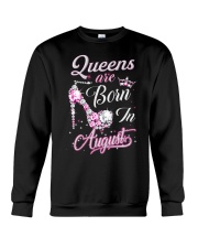 Queens Are Born In August Crewneck Sweatshirt thumbnail
