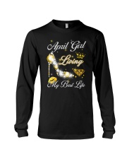 April Girl Living My Best Life Long Sleeve Tee thumbnail