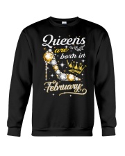 Queens Are Born In February Crewneck Sweatshirt thumbnail