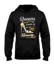 Queens Are Born In February Hooded Sweatshirt thumbnail