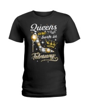 Queens Are Born In February Ladies T-Shirt thumbnail