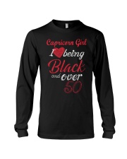 Capricorn Girl Black And Over 50 Long Sleeve Tee thumbnail