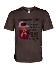 November Girl V-Neck T-Shirt thumbnail