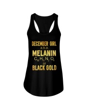 December Girl Black Gold Ladies Flowy Tank thumbnail