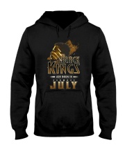 Black Kings Are Born In July Hooded Sweatshirt thumbnail