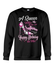 A Queen Was Born As Sagittarius Crewneck Sweatshirt thumbnail