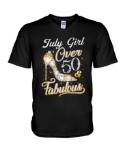 July Girl Fabulous And Over 50 V-Neck T-Shirt thumbnail