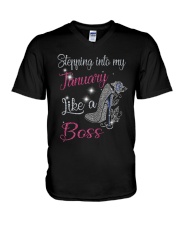 January Like A Boss V-Neck T-Shirt thumbnail