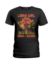 Libra Girl Black Beautiful Brave And Blessed Ladies T-Shirt thumbnail