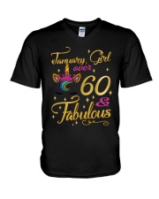 January Girl Fabulous And Over 60 V-Neck T-Shirt thumbnail