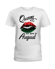 Queens Are Born In August Ladies T-Shirt front