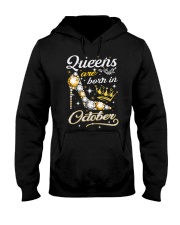 Queens Are Born In October Hooded Sweatshirt thumbnail