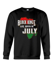 Black Kings Are Born In July Crewneck Sweatshirt thumbnail