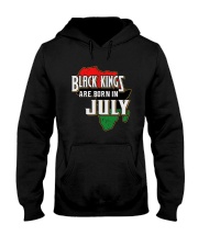 Black Kings Are Born In July Hooded Sweatshirt thumbnail