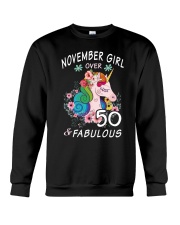 November Girl Fabulous And Over 50 Crewneck Sweatshirt thumbnail