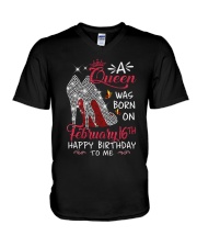 February 16th V-Neck T-Shirt thumbnail