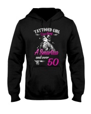 Tattooed Girl I Love Being A Smartass And Over 50 Hooded Sweatshirt thumbnail