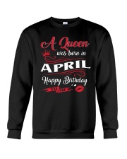 A Queen Was Born In April Crewneck Sweatshirt thumbnail
