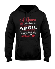 A Queen Was Born In April Hooded Sweatshirt thumbnail