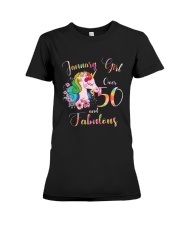 January Girl Fabulous And Over 50 Premium Fit Ladies Tee thumbnail