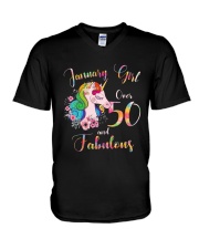 January Girl Fabulous And Over 50 V-Neck T-Shirt thumbnail