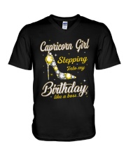 Capricorn Girl Like A Boss V-Neck T-Shirt thumbnail