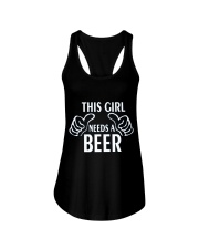THIS GIRL NEEDS A BEER Ladies Flowy Tank thumbnail