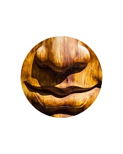 Wood Mask Cutting Board Circle Cutting Board thumbnail