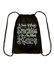 A Face Without Freckles Like a Sky Without Stars Drawstring Bag thumbnail