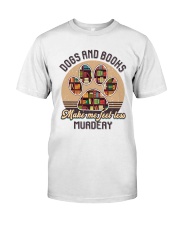 Dogs And Books1 Classic T-Shirt front