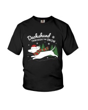 Dachshund Through The Snow Youth T-Shirt tile