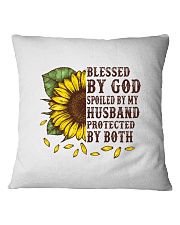 Blessed By God Square Pillowcase tile