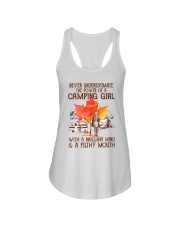 Camping Girl Ladies Flowy Tank tile