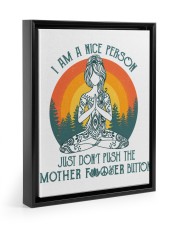 I Am A Nice Person 01 Floating Framed Canvas Prints Black tile
