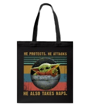 He Protects He Attacks Tote Bag tile