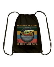 He Protects He Attacks Drawstring Bag tile