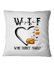 Wine Turkey Family Square Pillowcase tile